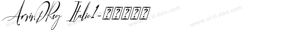 ArsisDReg Italic1字体转换